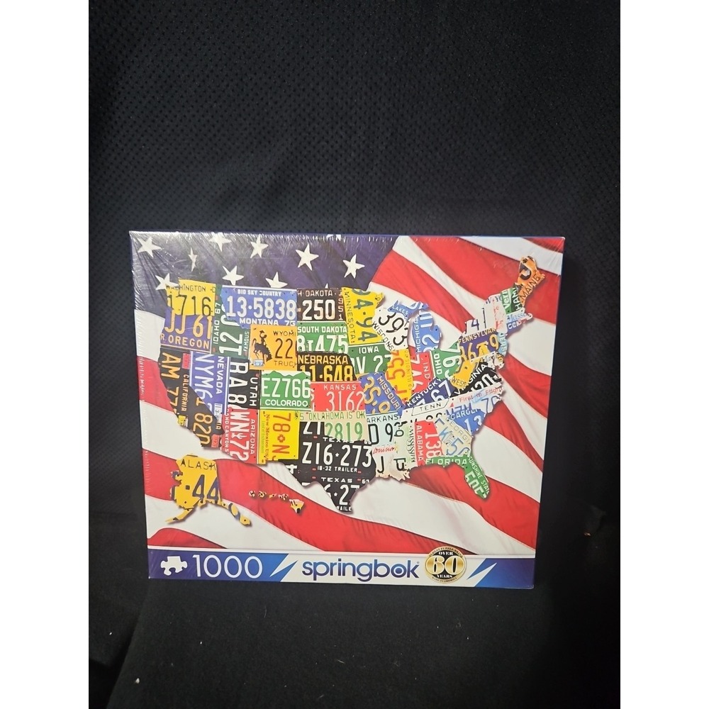 Springbok 1000 Piece Jigsaw Puzzle STATE PLATES Made in USA Factory Sealed